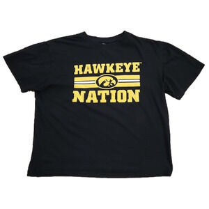 3/$20 authentic black & yellow iowa hawkeye nation t-shirt